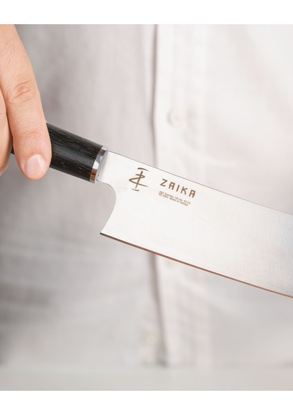 Eğri Santoku Şef Bıçağı 18 Cm- Venge Ağacı Ahşap Sap fiyatları