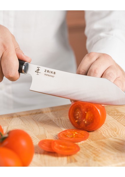 Eğri Santoku Şef Bıçağı 18 Cm- Venge Ağacı Ahşap Sap indirimleri