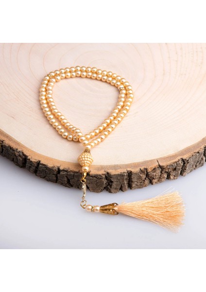 Vavlı Inci Tesbih Gold (99LU - 6mm)