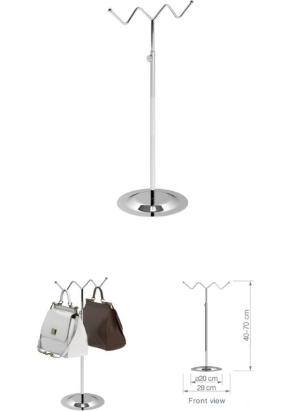 Ayarlanabilir Krom Kaplama Çanta Standı Çanta Teşhir Standı Mağaza Çanta Standı fırsatları