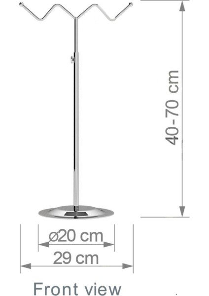 Ayarlanabilir Krom Kaplama Çanta Standı Çanta Teşhir Standı Mağaza Çanta Standı