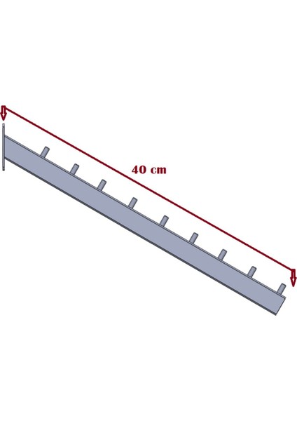10 Adet Duvara Monte Eğimli Askılık 40 cm fırsatları