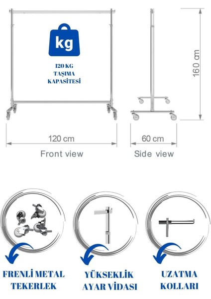 Ev Tipi Kıyafet Askısı Tekerlekli Askılık Orta Stant Metal Elbise Askılığı indirimleri
