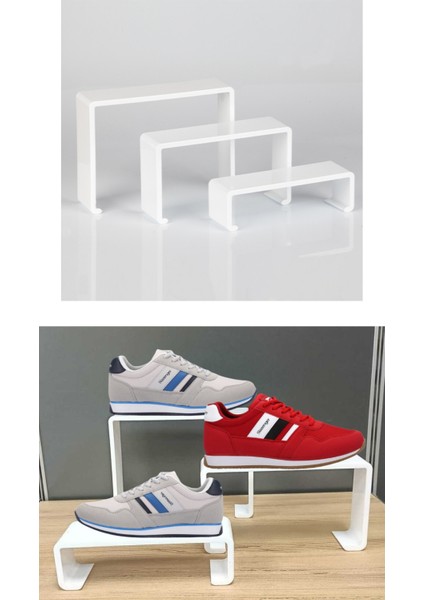12 Parça Pleksi Beyaz Kademeli Ayakkabı Rafı & Ayakkabı Standı & Organizer Raf fiyatları