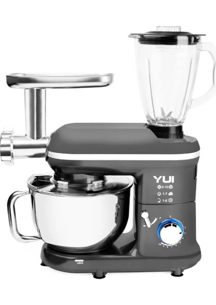 Çok Fonksiyonlu 3'ü Bir Arada Stand Mikser, Kıyma ve Blender Seti Gri fiyatları
