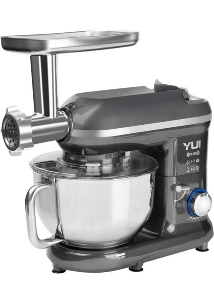 Çok Fonksiyonlu 3'ü Bir Arada Stand Mikser, Kıyma ve Blender Seti Gri modelleri