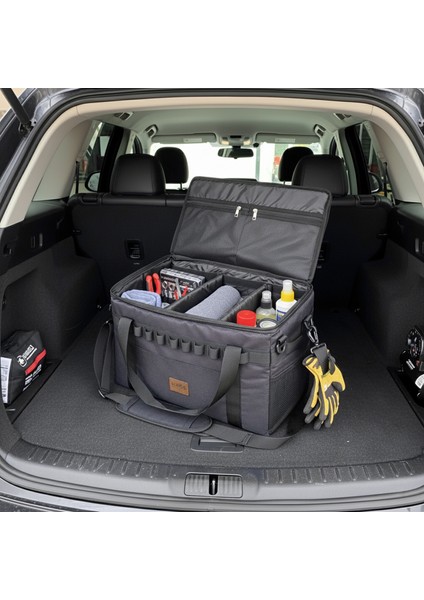 Araba Bagaj Çantası, Çok Amaçlı Termal Çanta, Araç Içi Alet Eşya Düzenleyici, 45 Lt, Siyah fırsatları
