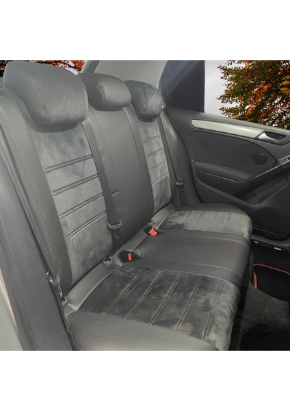 K-Design Volkswagen Golf 6 Araca Özel Oto Koltuk Kılıfı - Taytüyü ve Deri