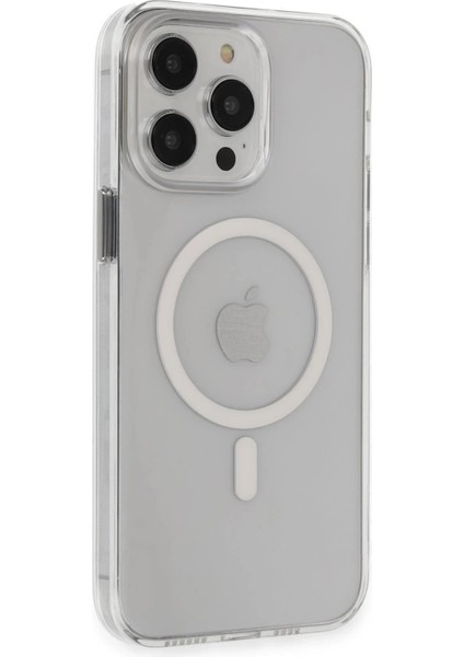 Bfs iPhone 15 Pro Kılıf Tron Şeffaf Magsafe Kapak - Şeffaf