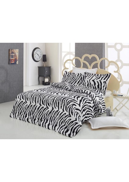 Zebra Pamuk Saten Çift Kişilik Nevresim Takımı
