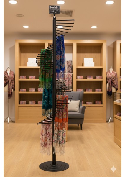 Yüksek Kalite Eşarp Standı Şal Standı Aksesuar Standı ( 34 Şal Asılabilir ) fiyatları