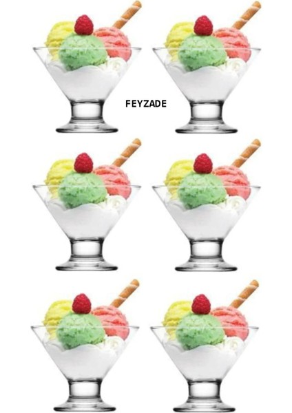 Feyzade CRE367 Cam Ayaklı Dondurmalık 165CC (6 Adet) LV-CRE367