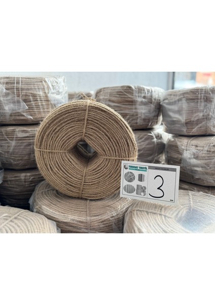 Jüt Halat 3mm 50 Metre Jüt , Jüt Halat , Jüt Kendir , Jüt Ip, Doğal Ip