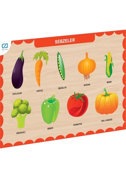 CAAHS-3205 Ca Games Ahşap Sebzeler Bul-Tak