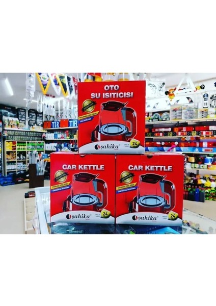 Kırmızı 24V Oto Su Isıtıcı, 750ML Kapasite, Pratik ve Kullanışlı Araç Aksesuarı