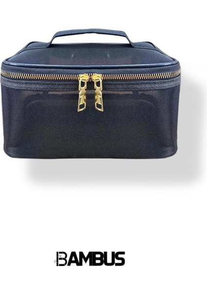 Siyah Makyaj ve Kozmetik Çantası, Düzenleyici ve Taşıma Kolaylığı Sağlayan Ürün