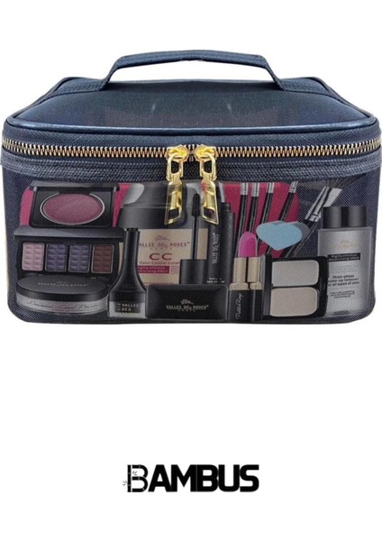 Siyah Makyaj ve Kozmetik Çantası, Düzenleyici ve Taşıma Kolaylığı Sağlayan Ürün