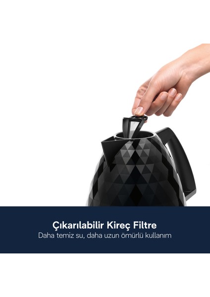 Siyah Isıtıcı Kettle, Pratik ve Şık Tasarım, Ev ve Ofis Kullanımı Için Ideal modelleri