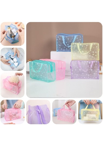 5'li Çok Renkli Su Geçirmez Kişisel Bakım ve Makyaj Çantası modelleri