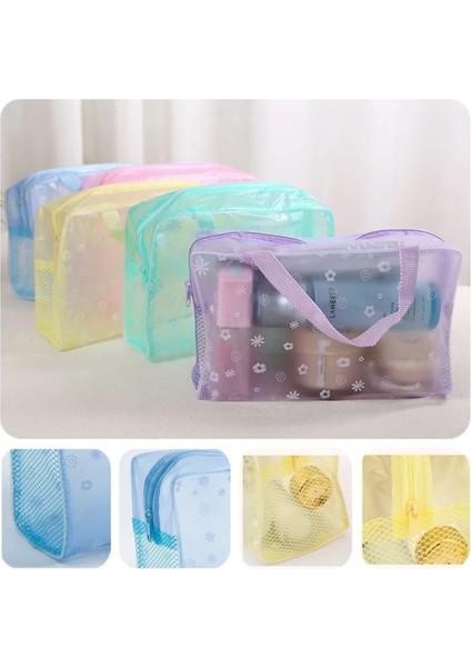 5'li Çok Renkli Su Geçirmez Kişisel Bakım ve Makyaj Çantası