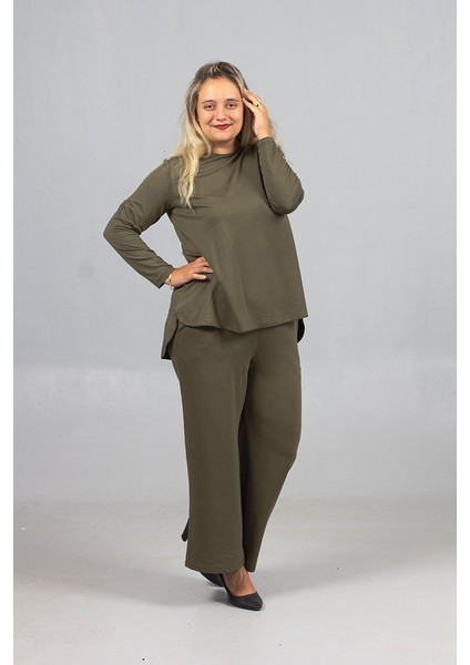 Arka Uzun Yeşil Penye Takım | Likralı 2 Iplik Kumaş Kalitesi, Alt Üst Set fiyatları