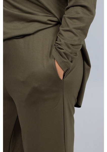 Arka Uzun Yeşil Penye Takım | Likralı 2 Iplik Kumaş Kalitesi, Alt Üst Set modelleri