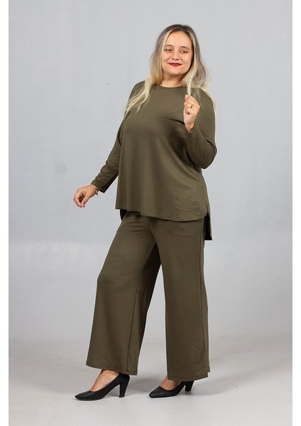 Arka Uzun Yeşil Penye Takım | Likralı 2 Iplik Kumaş Kalitesi, Alt Üst Set fırsatları