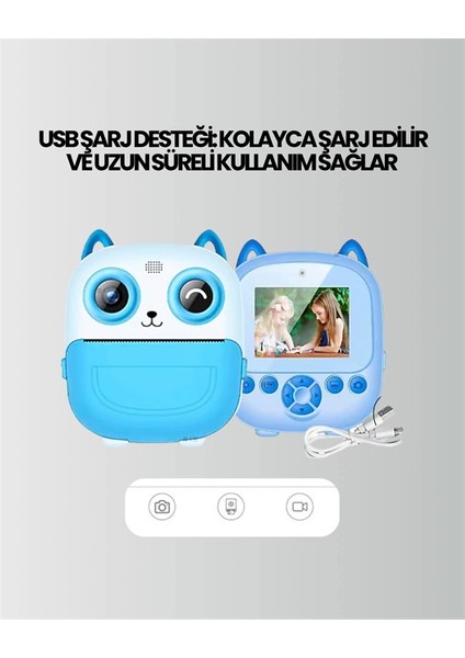 Termal Yazıcılı Dijital Kamera – USB Şarjlı, Hd Video Destekli indirimleri