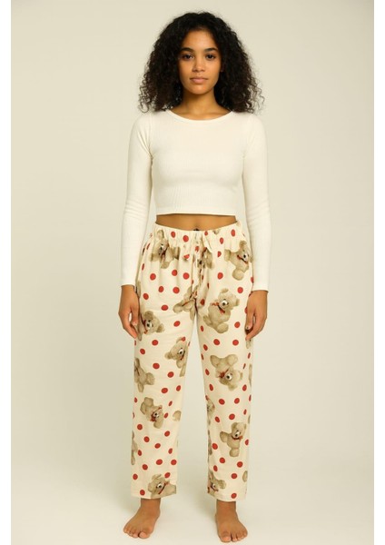 Kadın Desenli Süet Tek Alt Taş