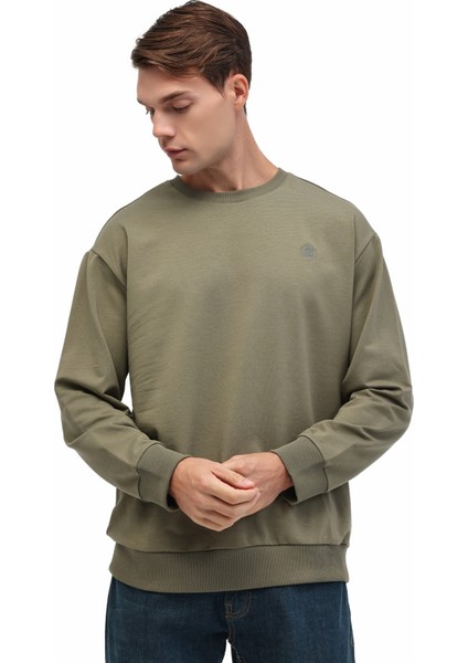 MB SN75 C Neck Sw 5pr Haki Erkek Sweatshirt
