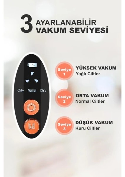 Hyundaı Dijital Göstergeli 6 Başlıklı Cilt Temizleme Vakum Aleti Turuncu Beyaz Detaylı fırsatları