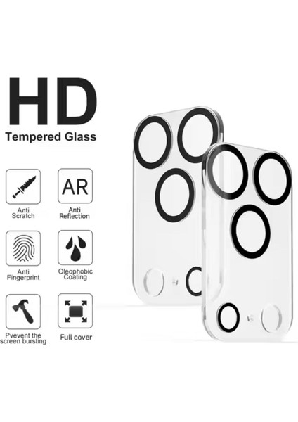 (Tam Lens) iPhone 17 Pro Max Uyumlu Tek Parça Tam Kapatan 9h 3D Kamera Yüzey ve Lens Koruyucu fırsatları