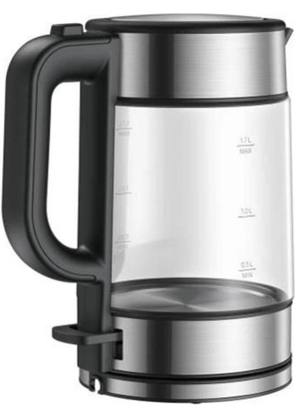 Şık Siyah Elektrikli Cam Çaydanlık, Pratik ve Estetik Tasarım