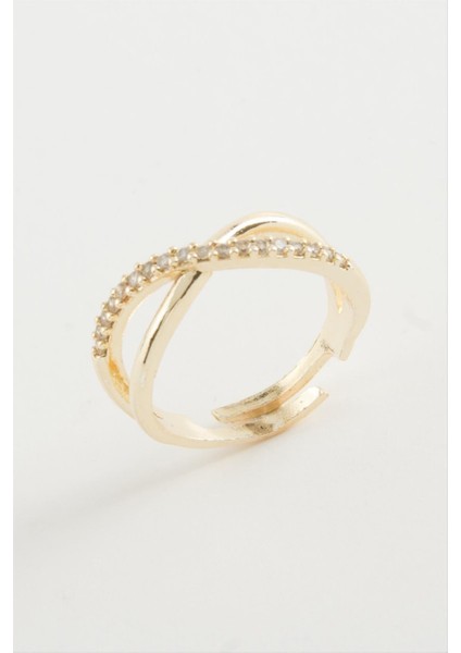 Msa-Shop Sonzuluk Zirkon Taşlı Yüzük-Gümüş Rengi