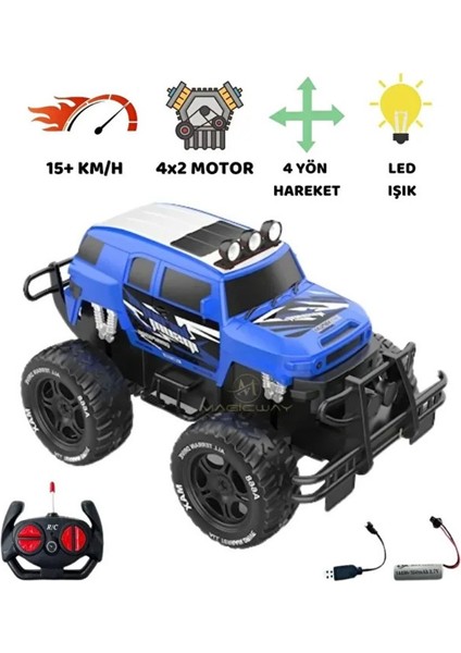 Uzaktan Kumandalı Şarjlı Off - Road Aracı U/k 1/12 - Mavi