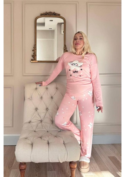 Somon Cute Desenli Termal Kadın Pijama Takımı indirimleri