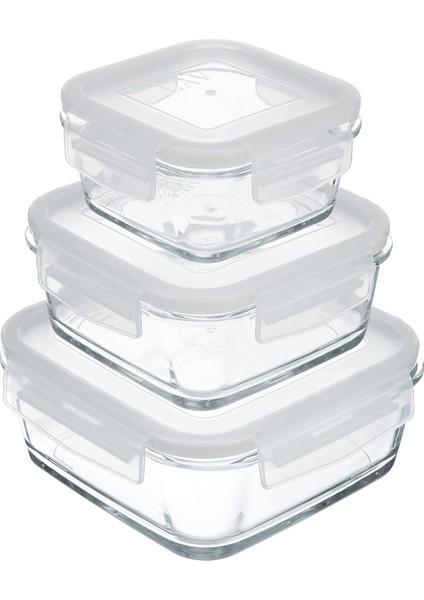 Buymxx Fresco 3'lü Saklama Kabı Seti, Cam, 1150 cc Desiny 1082424