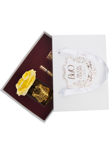Siyah Cam Gold Pirinç Mum ve Gül Set Sarı modelleri