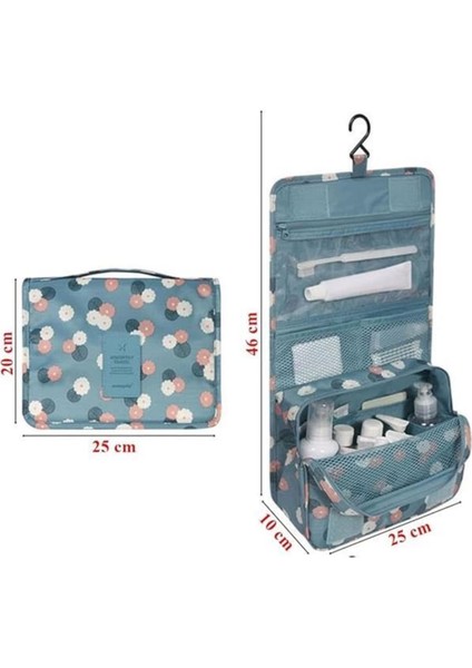 Çok Renkli Su Geçirmez Askılı Seyahat Kozmetik ve Makyaj Çantası fiyatları