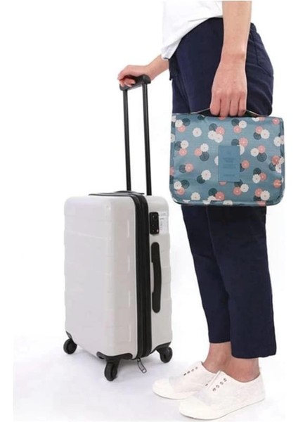 Çok Renkli Su Geçirmez Askılı Seyahat Kozmetik ve Makyaj Çantası