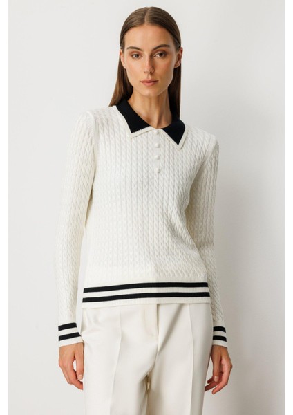 65332 Onteks Polo Yaka Uzun Kol Kazak