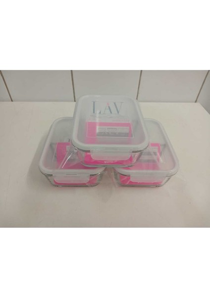 Feyzade Fresco Iki Bölümlü Kilitli Cam Saklama Kabı 3’lü Set 1120CC Dikdörtgen (FRS-297) fiyatları