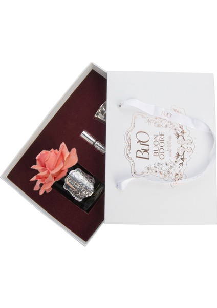 Siyah Cam Silver Pirinç Mum ve Gül Set Mercan modelleri