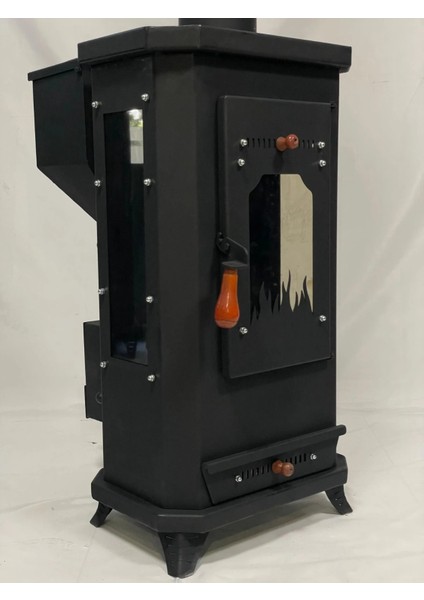 VFO02 Manuel 3 Camlı Şömine Tipi Pelet Soba