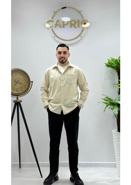 Erkek Kadife Gömlek Yüksek Kaliteli Gömlek Oversize Kalıp Renk Solması Yapmaz modelleri