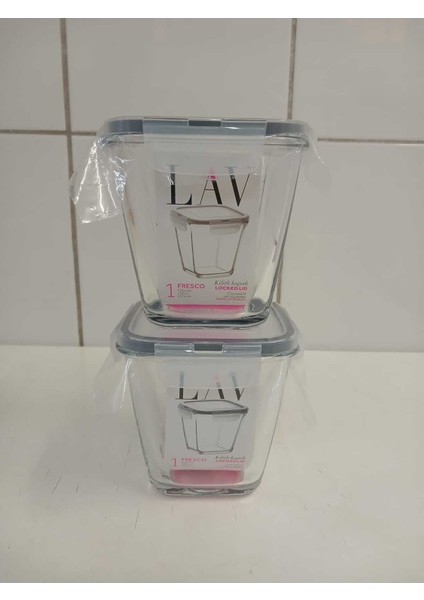 Feyzade Fresco Cam Kilitli Saklama Kabı 2'li Set 700CC FRS-228