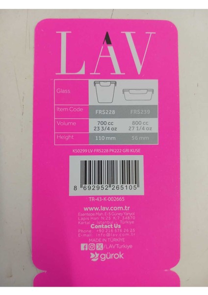 Feyzade Fresco Cam Kilitli Saklama Kabı 2'li Set 700CC FRS-228 fiyatları