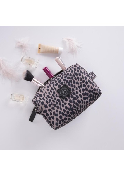 Şık Siyah Makyaj Çantası ve Kompakt Kozmetik Organizer