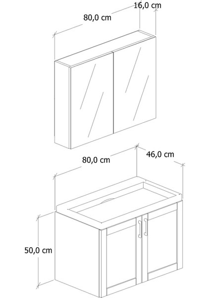 80 cm Riva Banyo Dolabı fırsatları