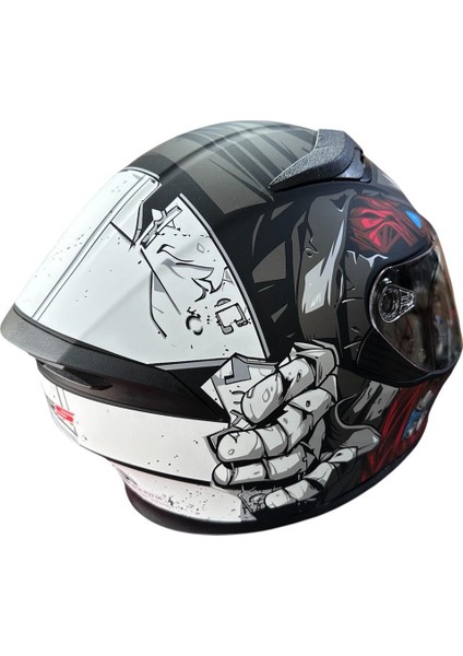Fullface Güneş Vizörlü Kask Matblue Large (L) fiyatları